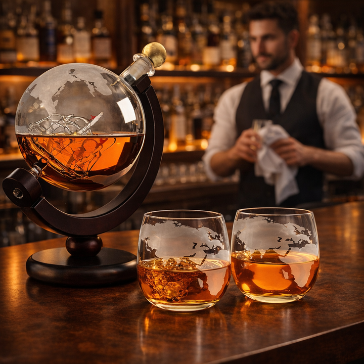 Carafe à Whisky – Édition Carte du Monde