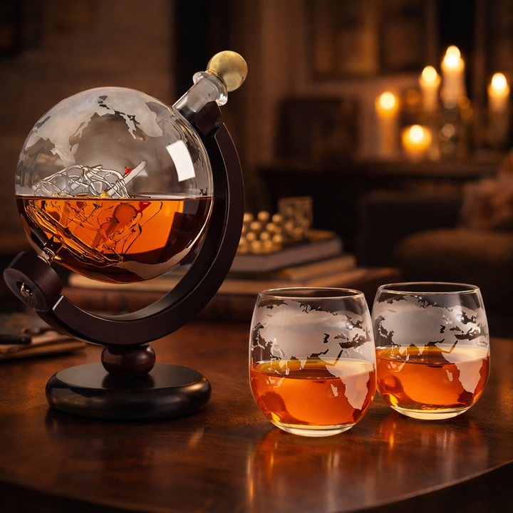 Carafe à Whisky – Édition Carte du Monde