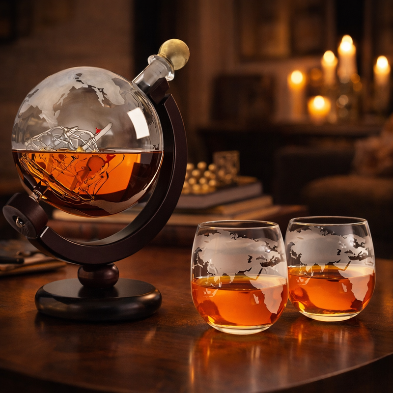 Carafe à Whisky – Édition Carte du Monde