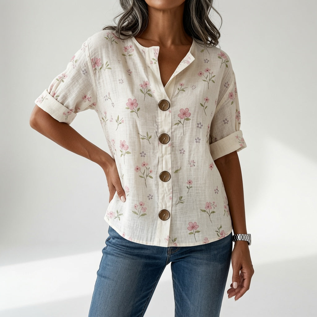 Loréssine™ — Blouse florale élégance quotidienne raffinée
