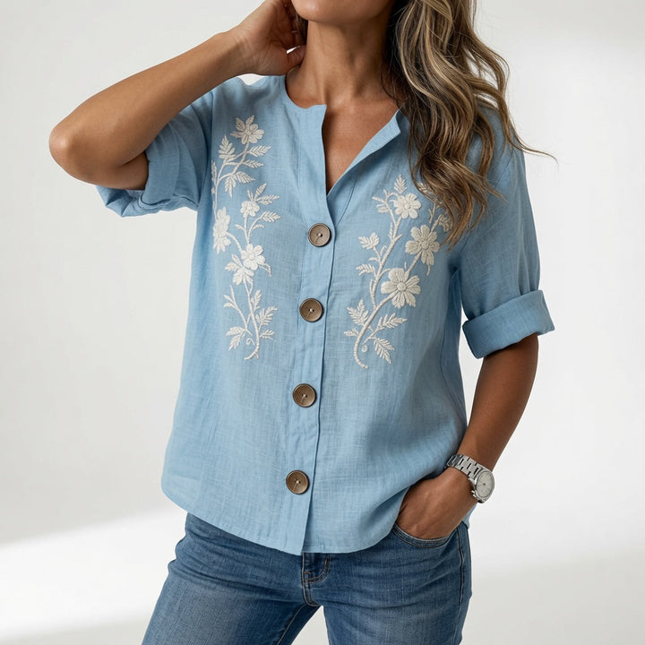 Loréssine™ — Blouse florale élégance quotidienne raffinée