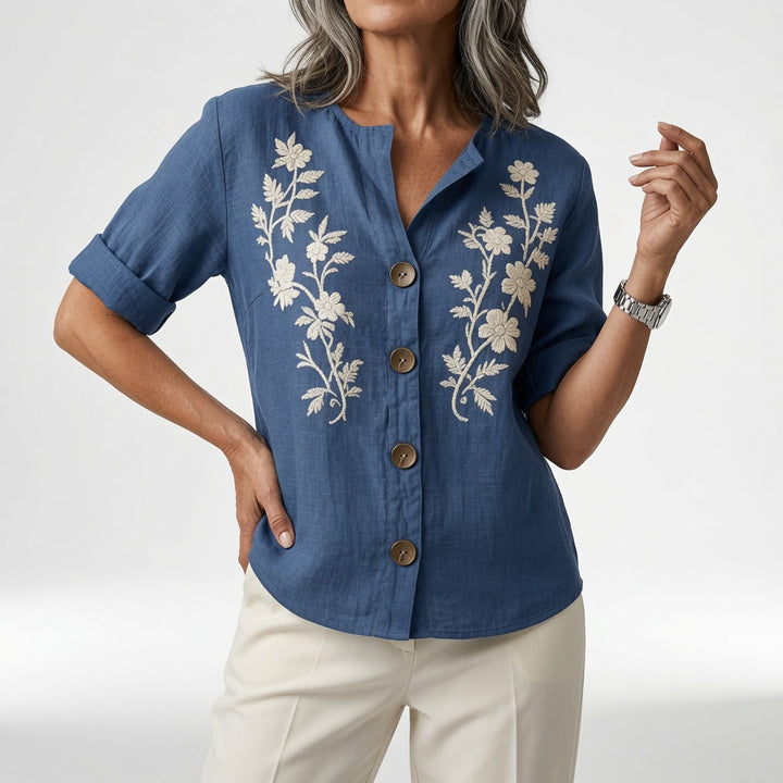 Loréssine™ — Blouse florale élégance quotidienne raffinée