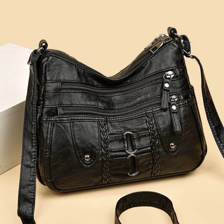 Monica Braided Multi-Zip | Crossbody Bag