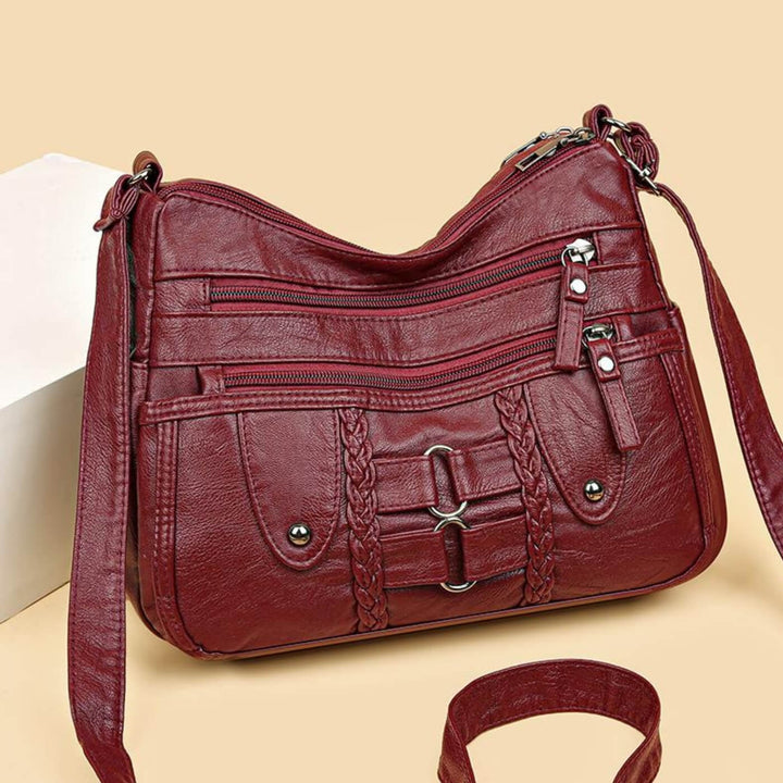 Monica Braided Multi-Zip | Crossbody Bag