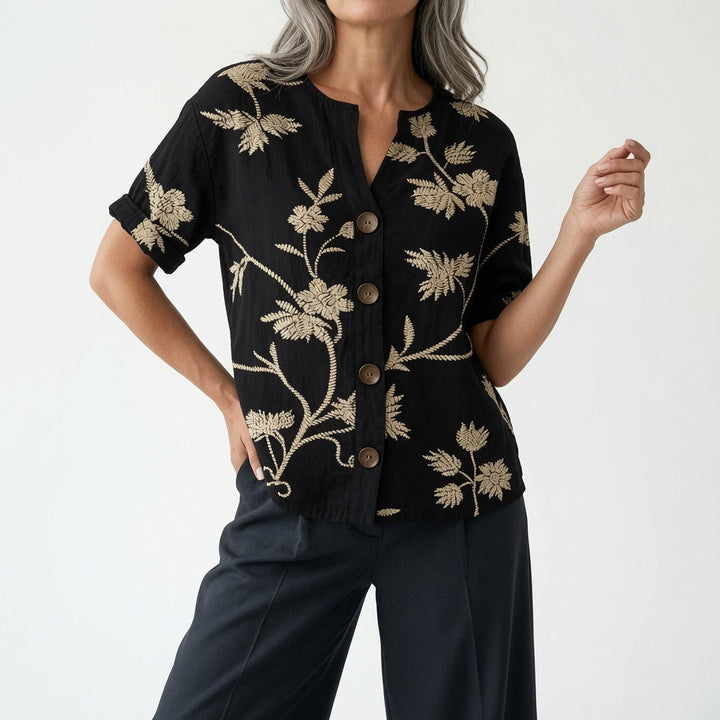 Loréssine™ — Blouse florale élégance quotidienne raffinée