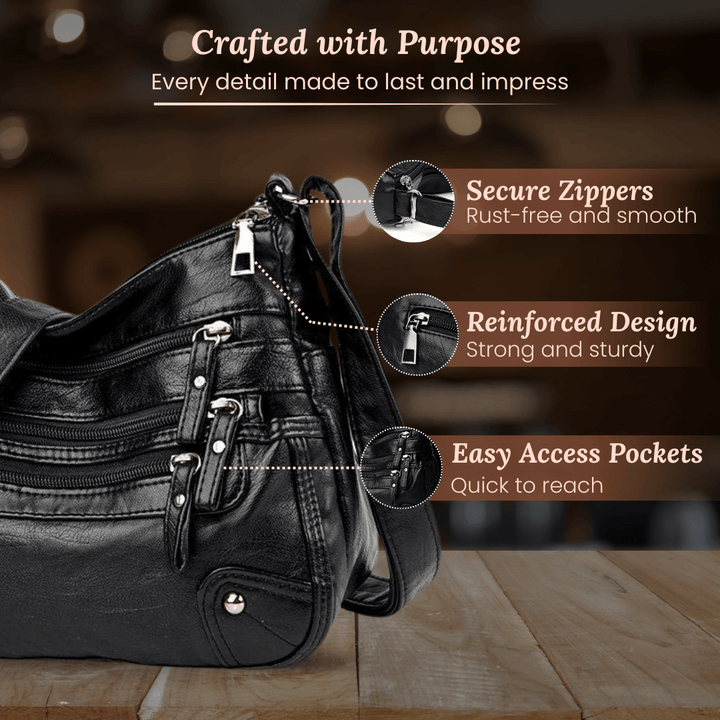Rosalia’s Multi-Zip Carry | Shoulder Bag