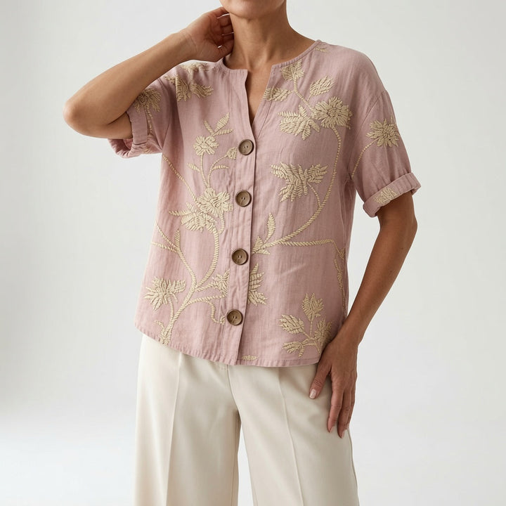 Loréssine™ — Blouse florale élégance quotidienne raffinée