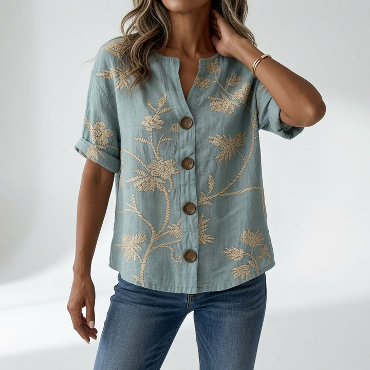 Loréssine™ — Blouse florale élégance quotidienne raffinée